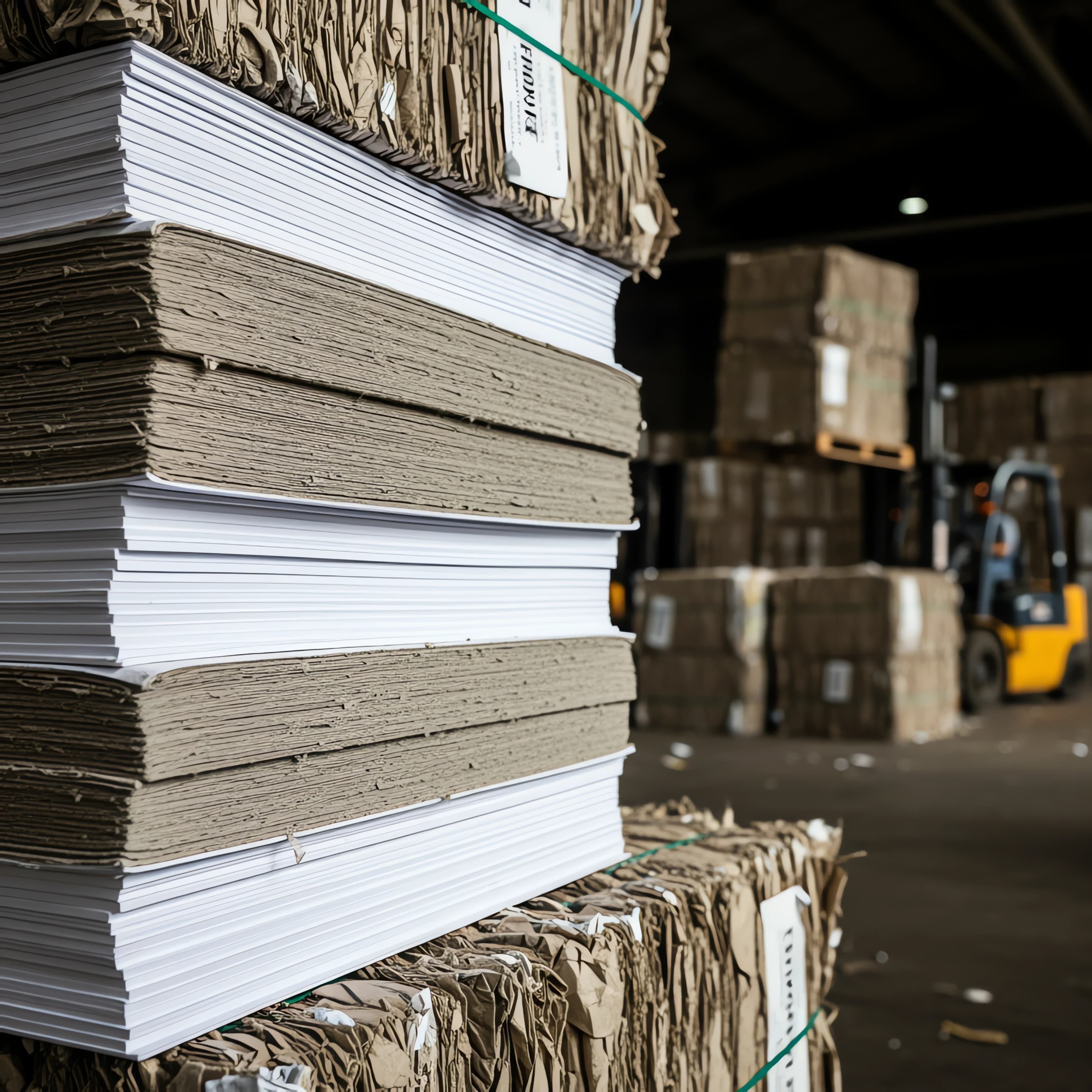 Duplex paper - high quality recycled paper material